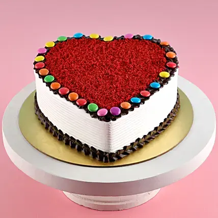 SKU-CK00115-HEARTY RED VELVET GEMS CAKE -HALF KG